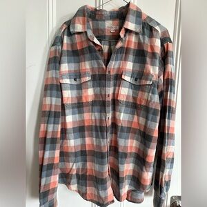 XL peach, grey, blue flannel Merona. Great condition. Unisex